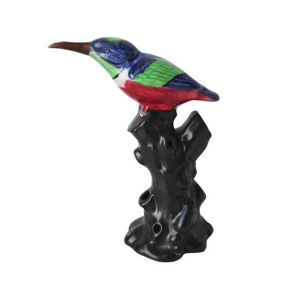 Rare Wilkinson's Porcelain Flower Frog Kingfisher Bird Vintage - Picture 3 of 7